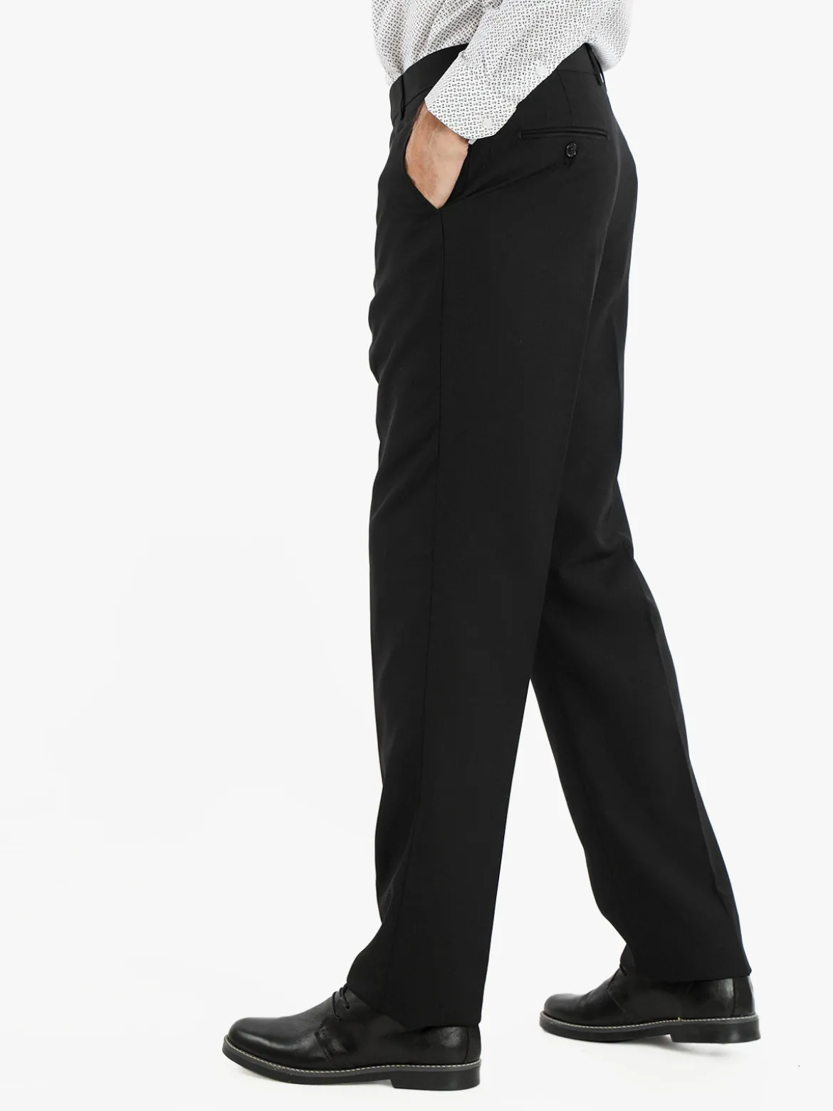 Sedony Collection Pantaloni classici da uomo taglie grandi - nero