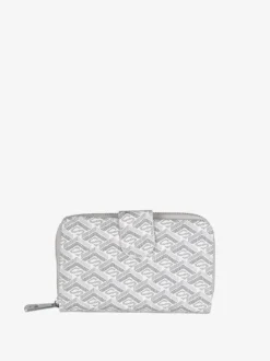 Sergio Valentini Portafoglio donna con bottone e zip - beige