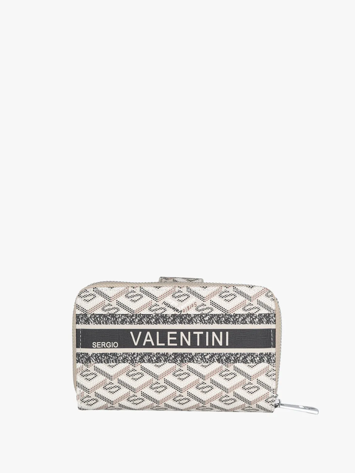 Sergio Valentini Portafoglio donna con bottone e zip - khaki