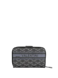 Sergio Valentini Portafoglio donna con bottone e zip - nero