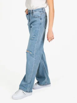 Sexy Sense Jeans donna a gamba larga con strappi