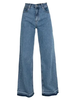 Sexy Sense Jeans donna wide leg con strass