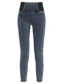 Sexy Sense Jeans skinny da donna a vita alta elasticizzata