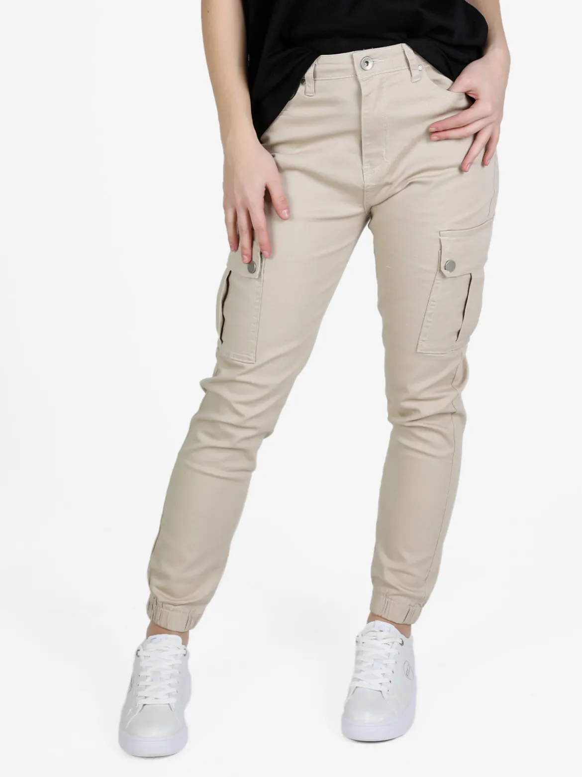 Sexy Sense Pantaloni cargo da donna con elastico alla caviglia