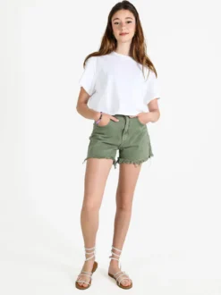 Sexy Sense Shorts donna sfrangiati a vita alta