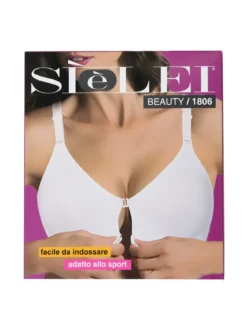 Sielei BEAUTY Reggiseno aperto davanti senza ferretto COPPA C- nero