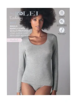 Sielei Maglia donna a maniche lunghe in modal