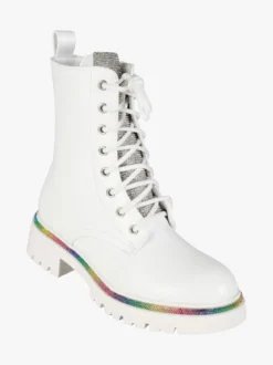 Sissi Miss Anfibi donna stringati con tacco e strass colorati