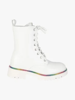 Sissi Miss Anfibi donna stringati con tacco e strass colorati