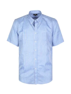 Sky Camicia da uomo manica corta a quadretti