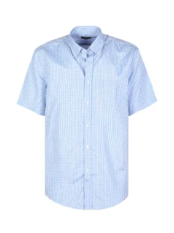 Sky Camicia da uomo manica corta a quadretti