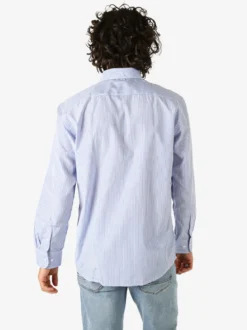 Sky Camicia rigata da uomo a maniche lunghe - azzurro