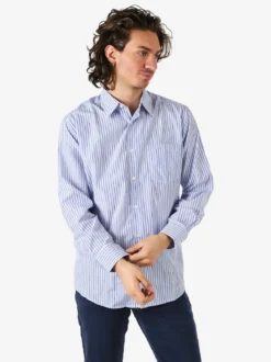 Sky Camicia rigata da uomo a maniche lunghe - cielo