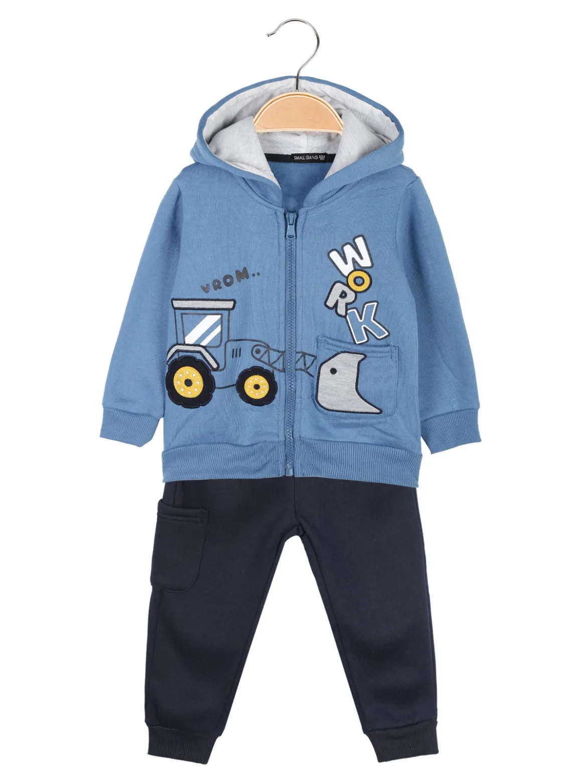 Small Gang Completo 3 pezzi da neonato con cappuccio e zip