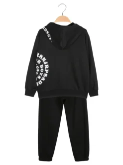 Small Gang Completo tuta da bambino 3 pezzi con cappuccio e zip - nero