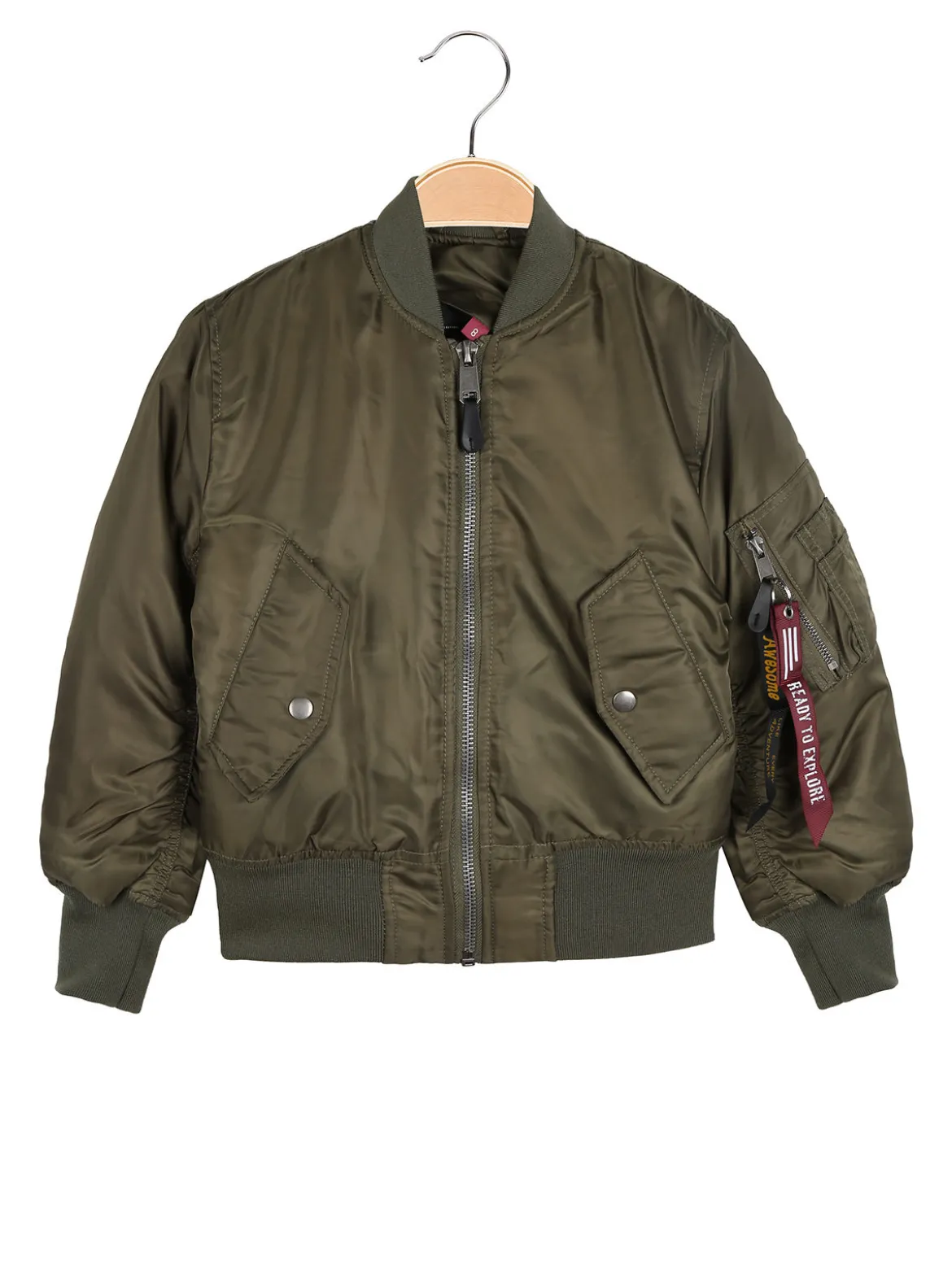Small Gang Giubbotto bomber da ragazzo con zip - militare