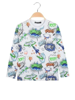 Small Gang T-shirt manica lunga da bambino con stampe