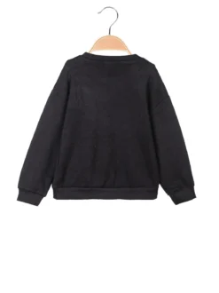 Smile Yes Felpa da bambina in maglia con scollo tondo