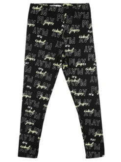 Smile Yes Leggings da bambina con stampa scritte