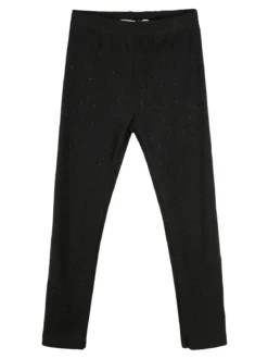 Smile Yes Leggings da bambina in pile con strass - nero