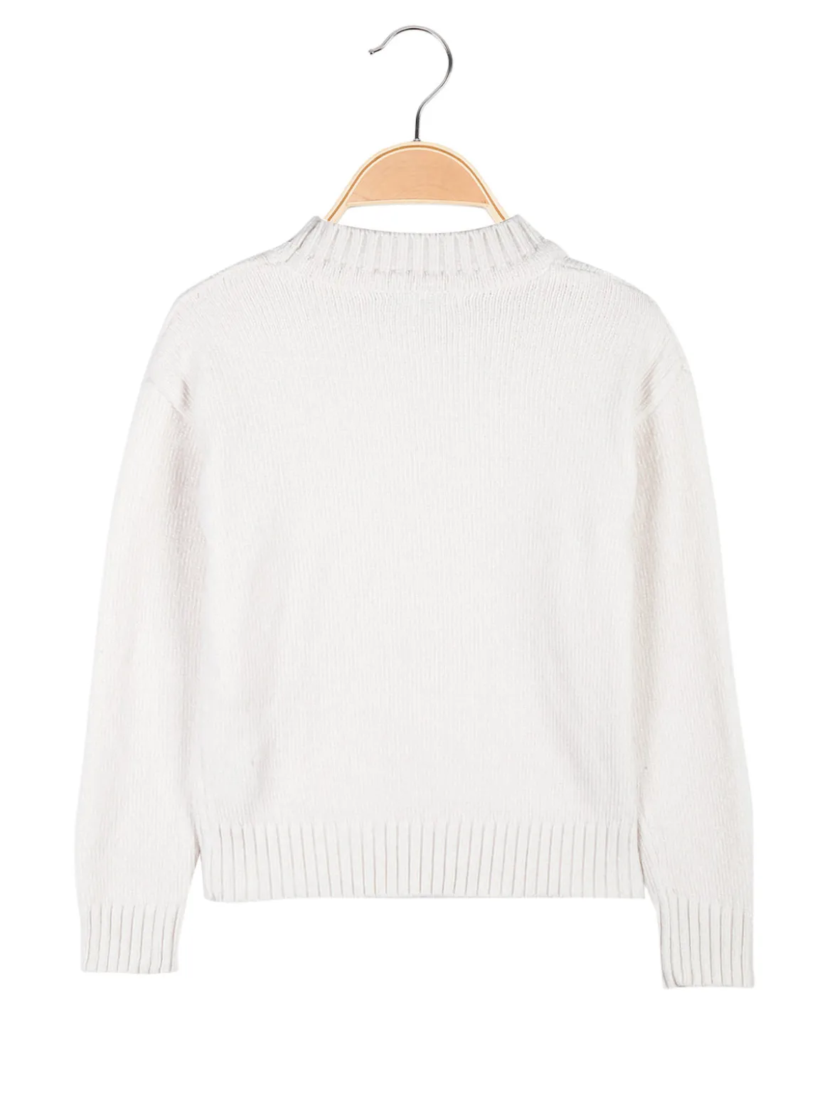 Smile Yes Maglione girocollo da bambina in ciniglia