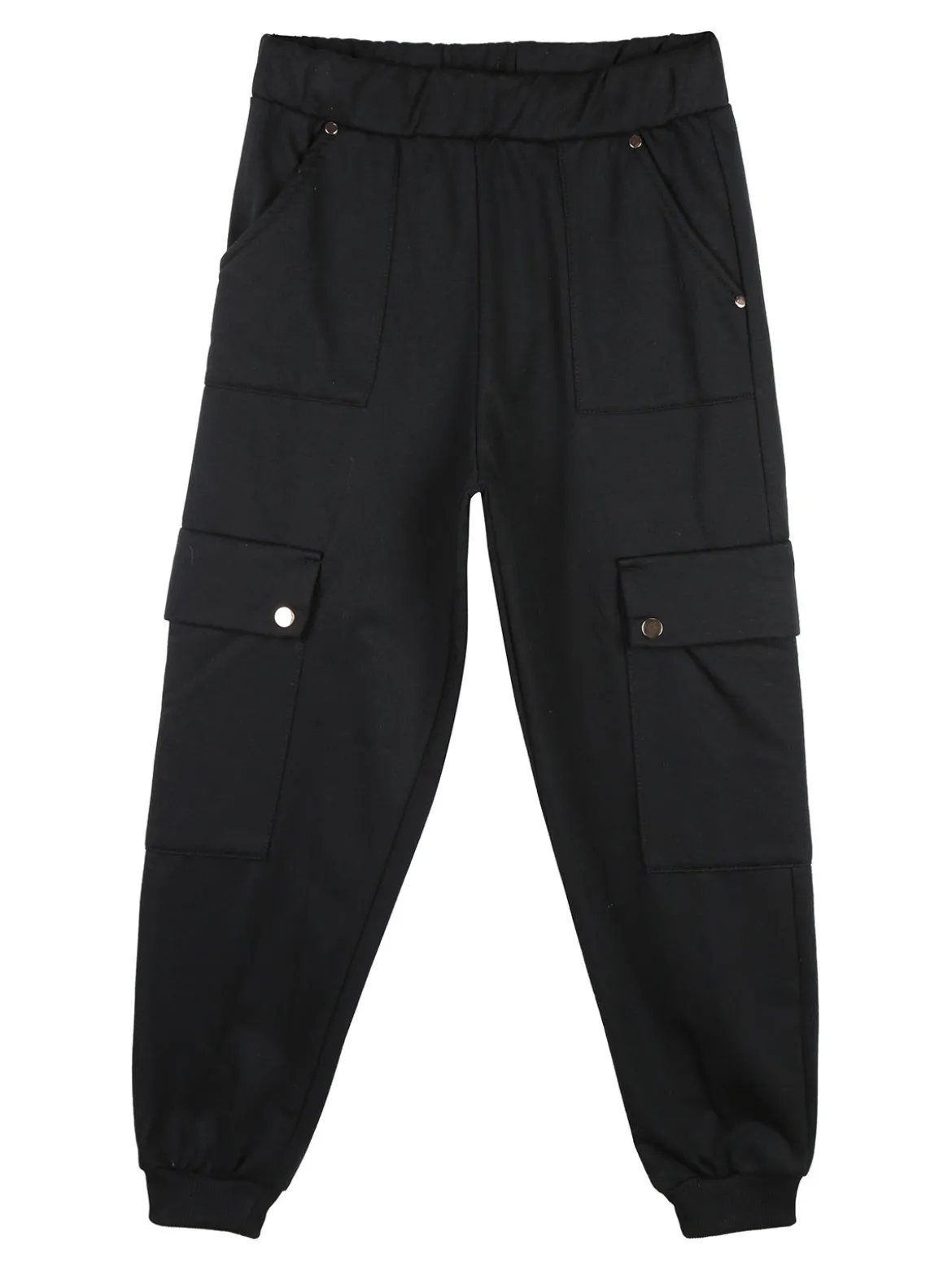 Smile Yes Pantaloni cargo da bambina in felpa con polsini