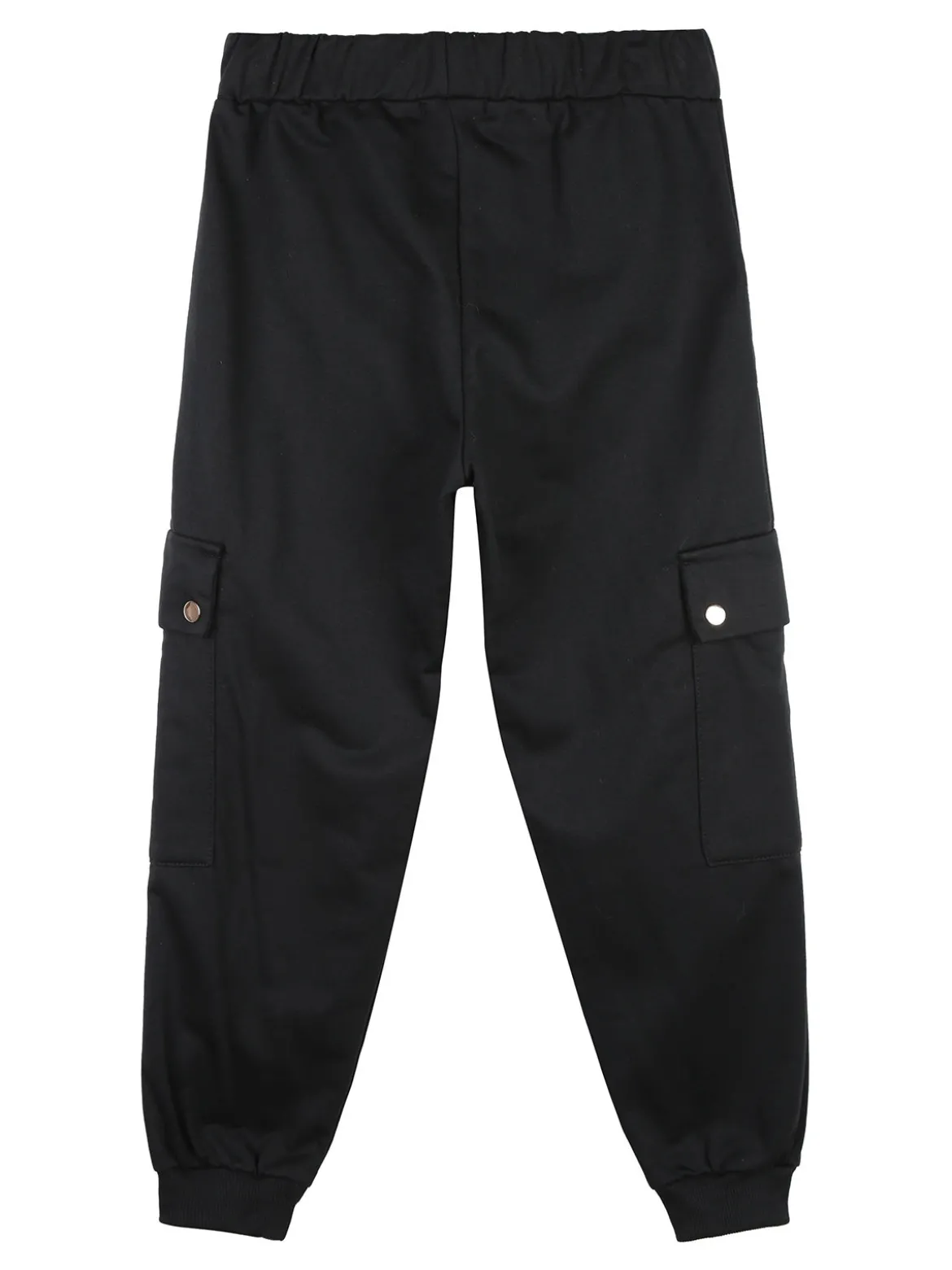 Smile Yes Pantaloni cargo da bambina in felpa con polsini