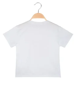 Smile Yes T-shirt da bambina con stampa fiocco e strass