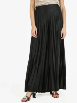 Sofy'S Chic Pantaloni donna plissettati a gamba larga