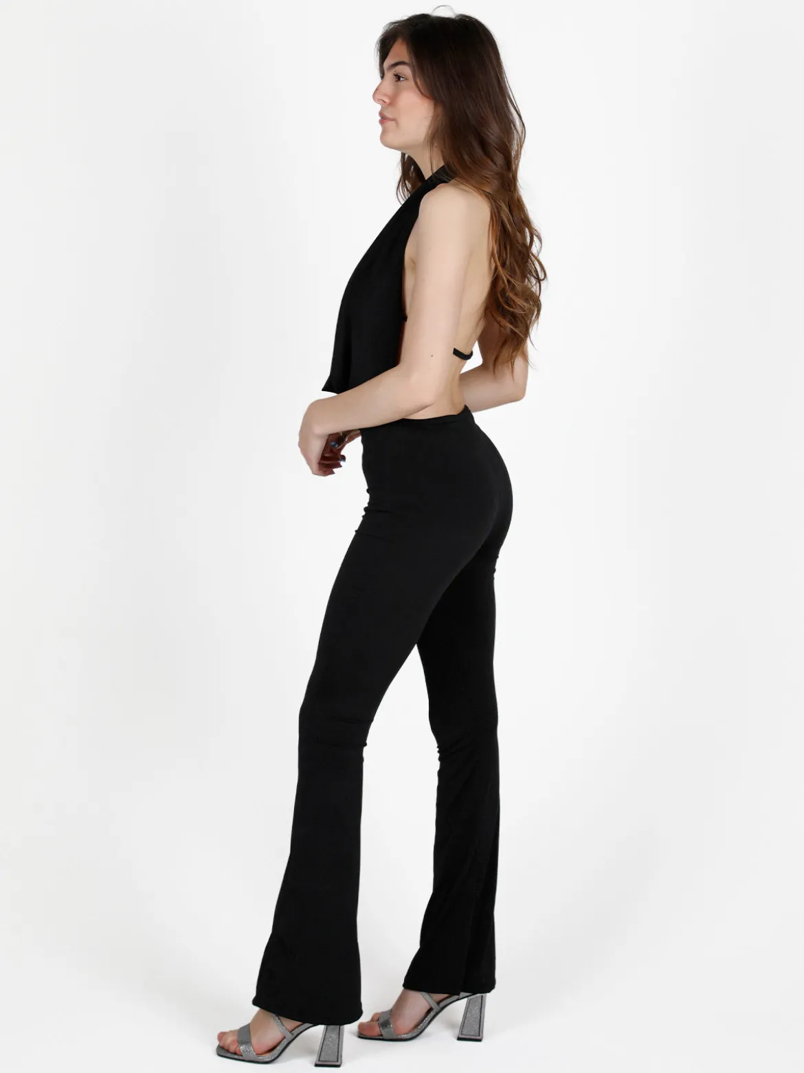 Sofy'S Chic Tuta jumpsuite lunga con schiena scoperta