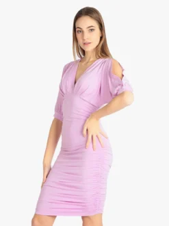 Solada Abito con manica corta donna drappeggiato