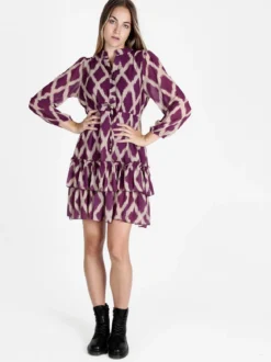 Solada Abito donna a maniche lunghe con scollo a camicia