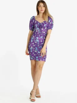 Solada Abito donna a tubino drappeggiato multicolor