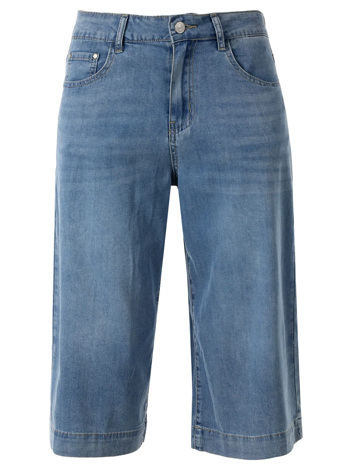 Solada Bermuda da donna in jeans a gamba larga - jeans