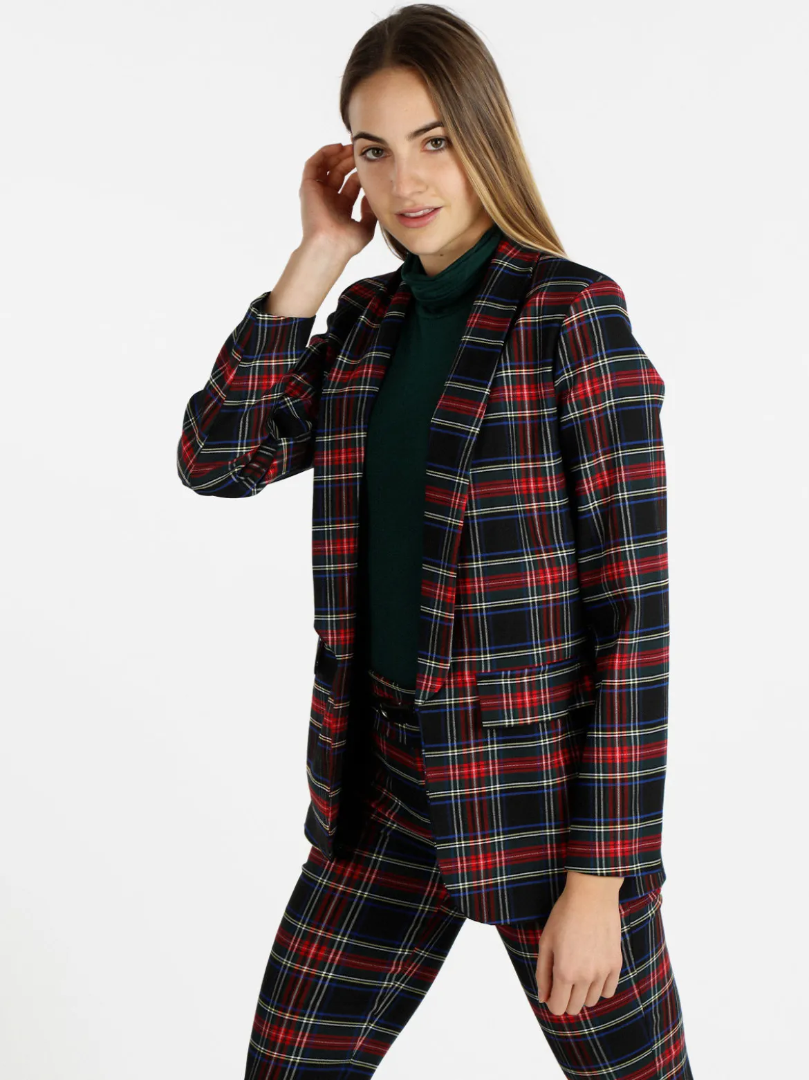 Solada Blazer da donna aperto scozzese