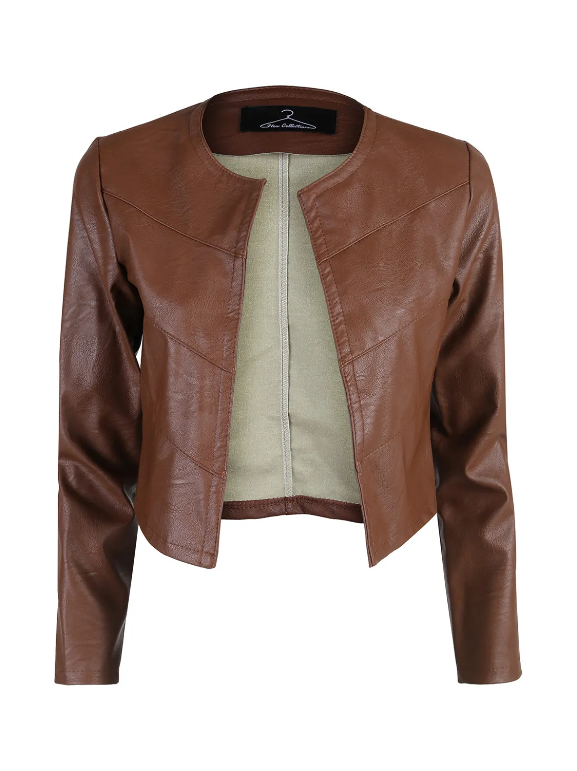 Solada Blazer donna aperto in ecopelle - marrone