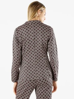 Solada Blazer donna con stampe geometriche - nero
