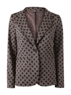 Solada Blazer donna con stampe geometriche - nero