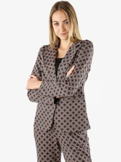 Solada Blazer donna con stampe geometriche - nero