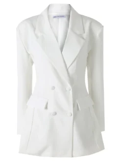 Solada Blazer donna elegante a doppiopetto - bianco
