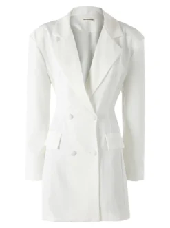 Solada Blazer donna elegante a doppiopetto - bianco