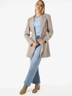 Solada Blazer donna elegante a doppiopetto - fango