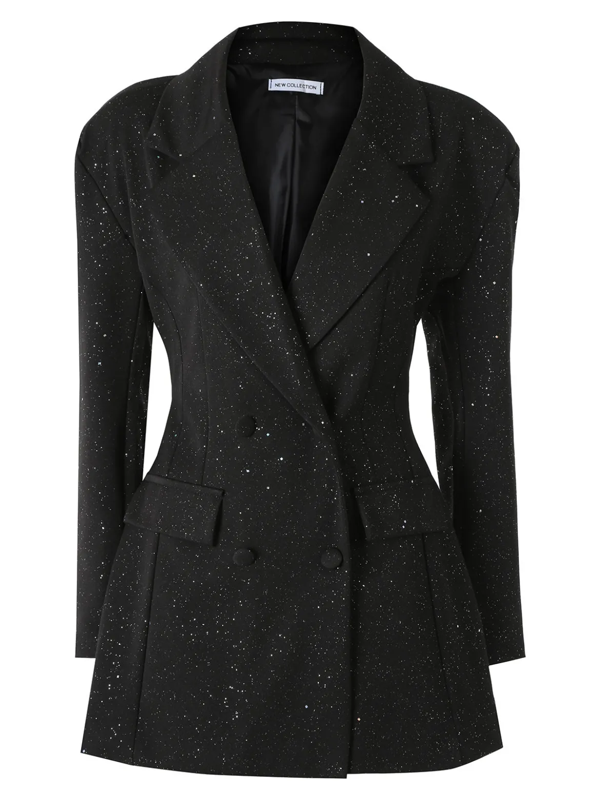Solada Blazer donna elegante con brillantini e chiusura a doppiopetto
