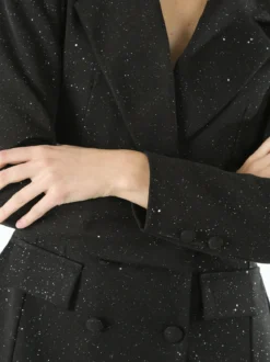 Solada Blazer donna elegante con brillantini e chiusura a doppiopetto