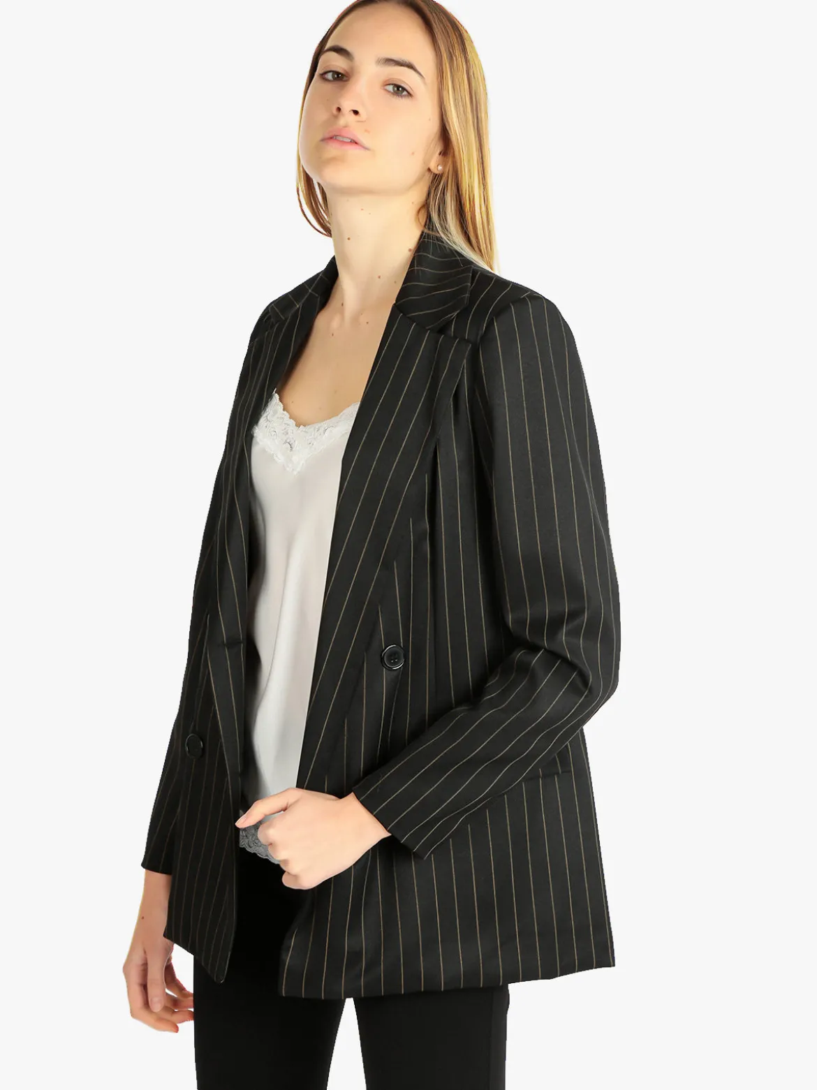Solada Blazer donna gessato doppiopetto