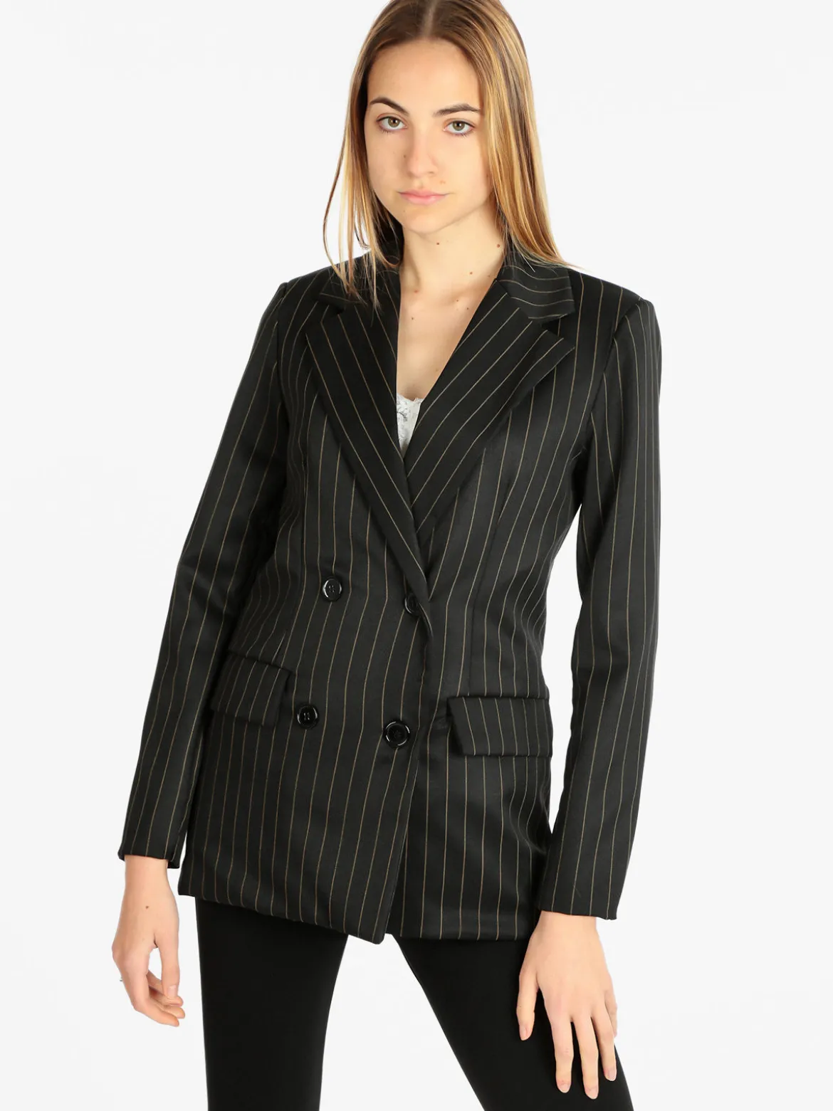Solada Blazer donna gessato doppiopetto