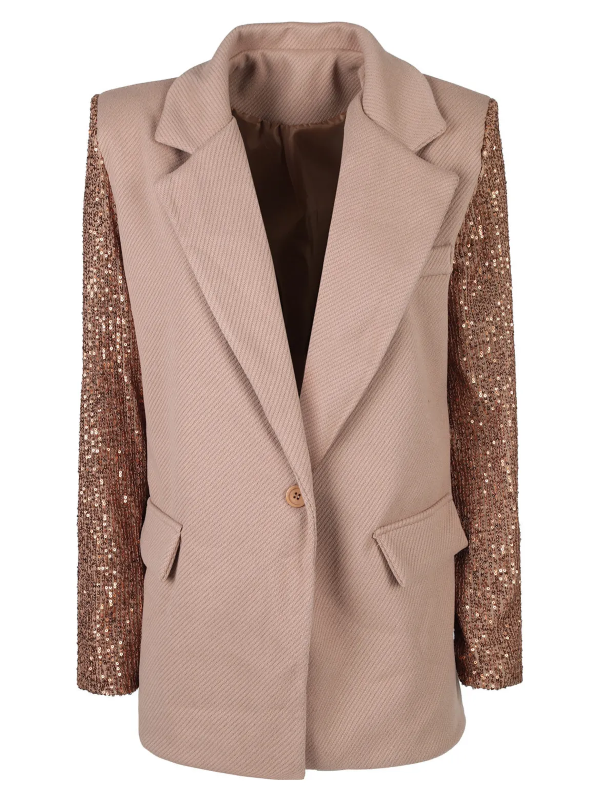Solada Blazer donna oversize con maniche di paillettes