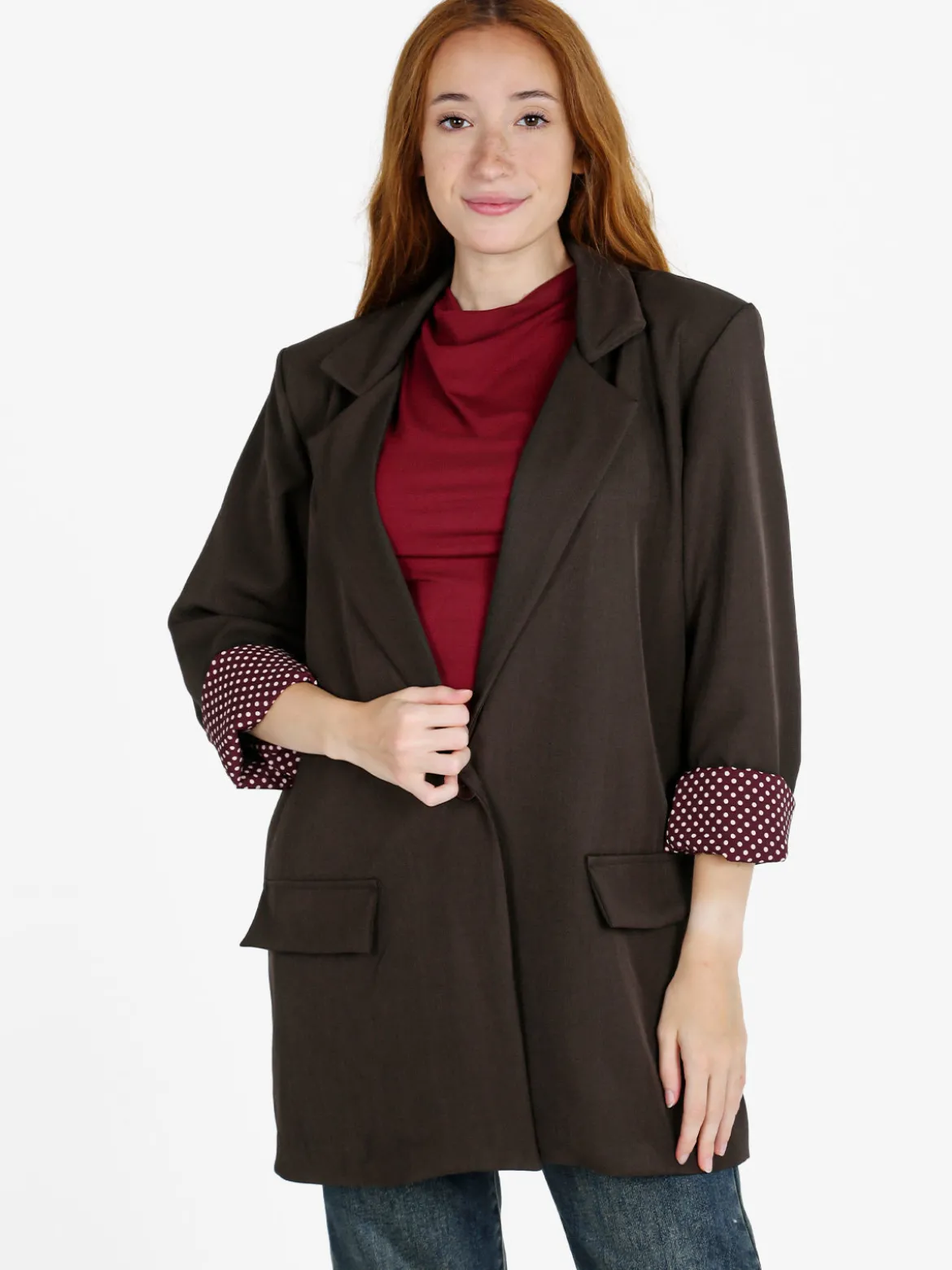Solada Blazer donna oversize - moro