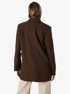 Solada Blazer oversize da donna con chiusura a doppiopetto - moro