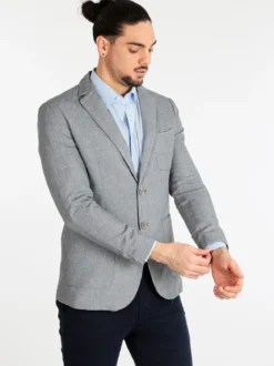 Solada Blazer uomo in misto lino e cotone